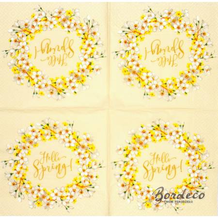 Serwetka decoupage firmy PAW Hello Spring 33x33cm